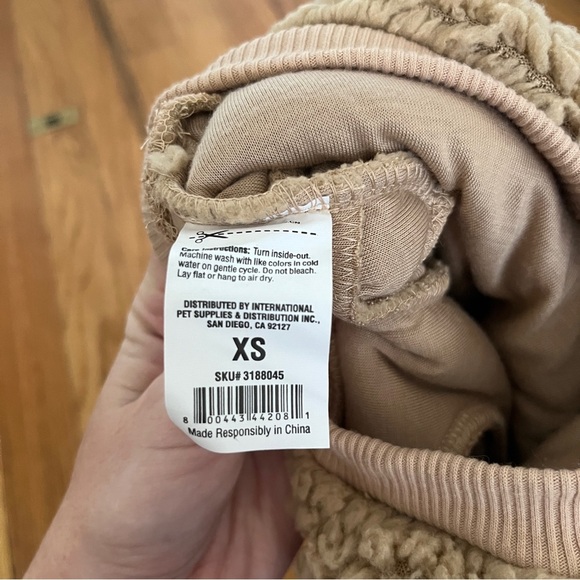 Dog Sherpa Sweater with Antlers and Bells Hoodie XS - Picture 4 of 4